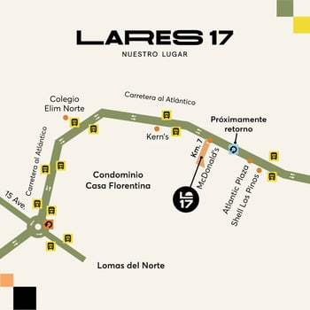 Lares 17 vías de acceso